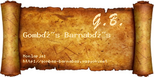 Gombás Barnabás névjegykártya